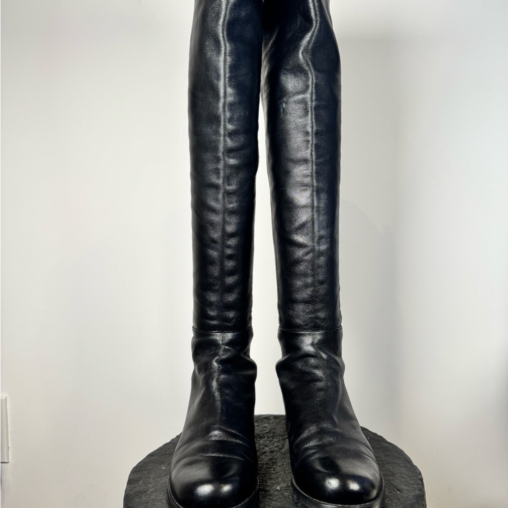 Stuart Weitzman 50/50 Over the Knee Boots Stretch Back OTK Size 8.5 - Picture 4 of 6